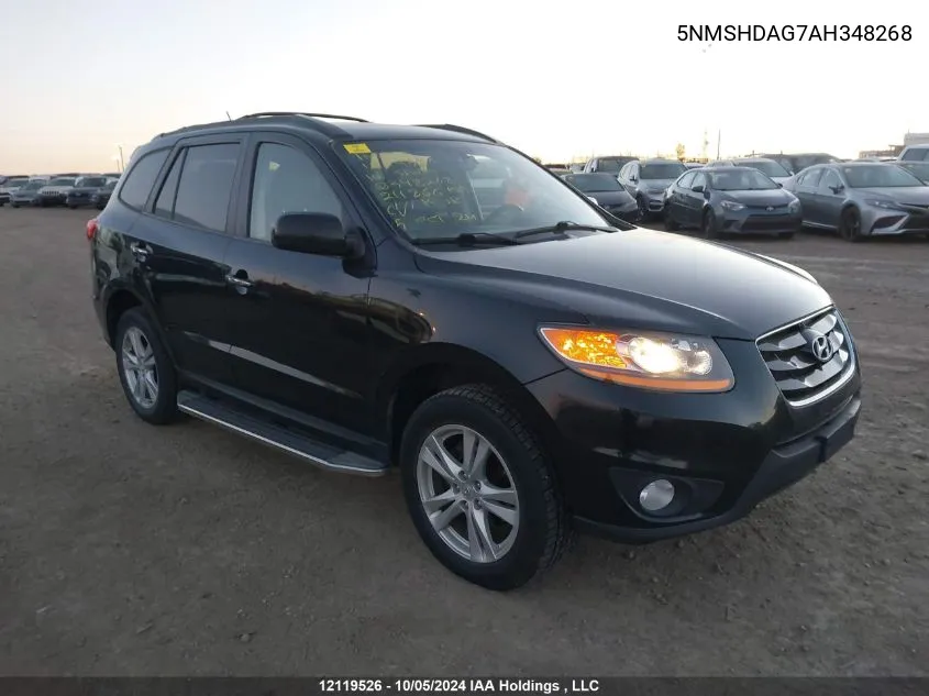 2010 Hyundai Santa Fe Se VIN: 5NMSHDAG7AH348268 Lot: 12119526