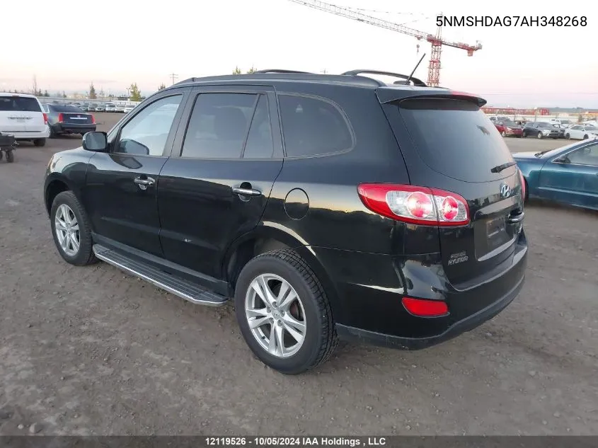 2010 Hyundai Santa Fe Se VIN: 5NMSHDAG7AH348268 Lot: 12119526