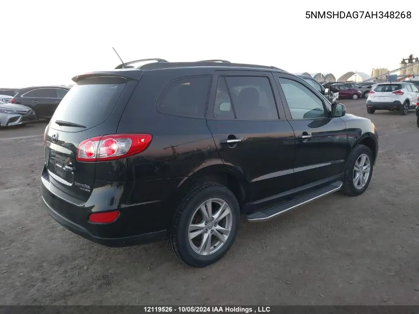 2010 Hyundai Santa Fe Se VIN: 5NMSHDAG7AH348268 Lot: 12119526