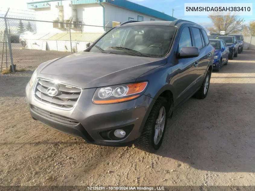 2010 Hyundai Santa Fe Se VIN: 5NMSHDAG5AH383410 Lot: 12126281