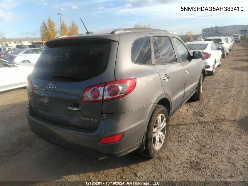 2010 Hyundai Santa Fe Se VIN: 5NMSHDAG5AH383410 Lot: 12126281