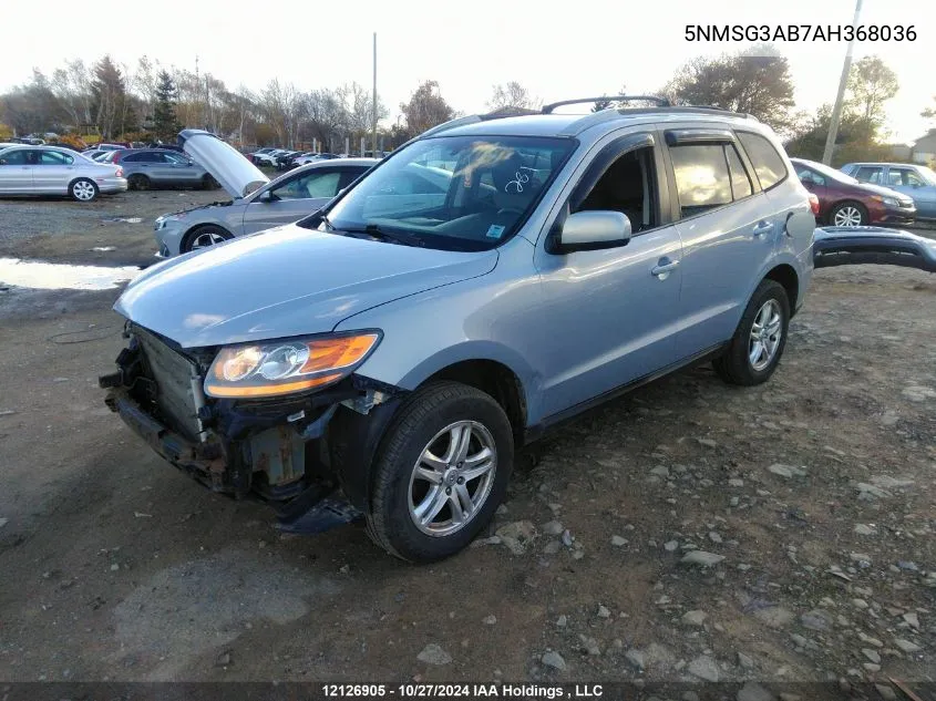 2010 Hyundai Santa Fe Gls VIN: 5NMSG3AB7AH368036 Lot: 12126905