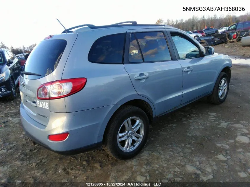 2010 Hyundai Santa Fe Gls VIN: 5NMSG3AB7AH368036 Lot: 12126905