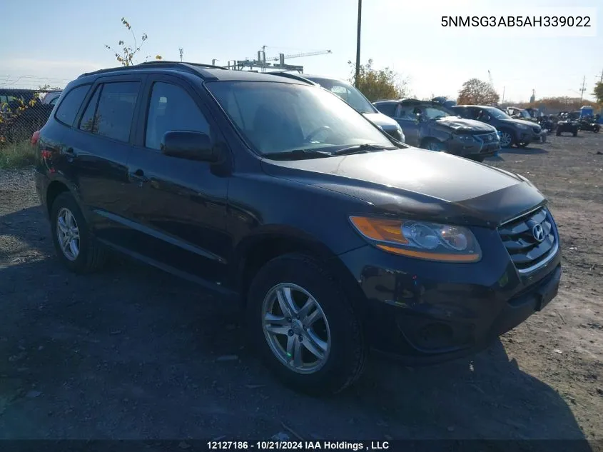 2010 Hyundai Santa Fe Gls VIN: 5NMSG3AB5AH339022 Lot: 12127186