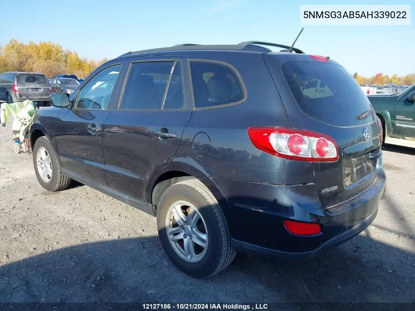 2010 Hyundai Santa Fe Gls VIN: 5NMSG3AB5AH339022 Lot: 12127186