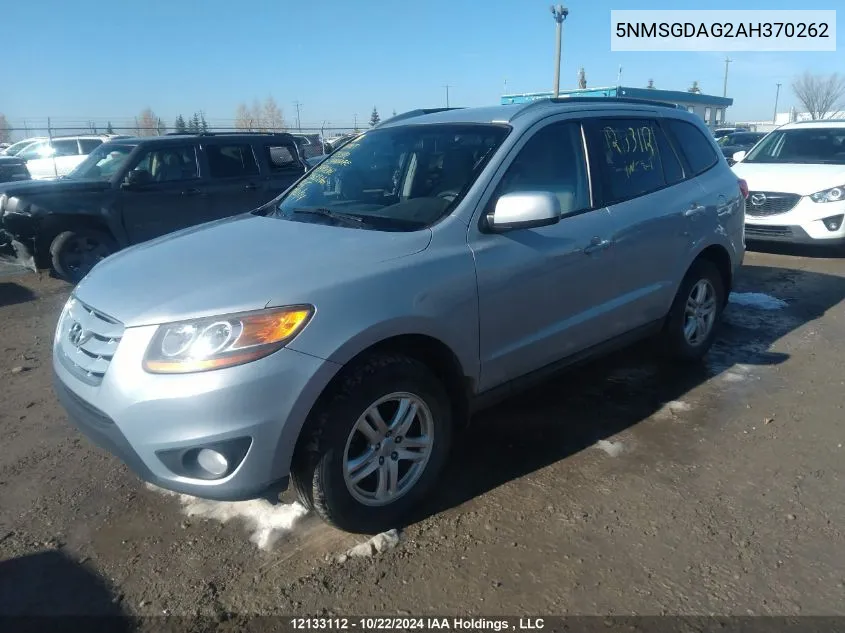 2010 Hyundai Santa Fe Gl 3.5 VIN: 5NMSGDAG2AH370262 Lot: 12133112