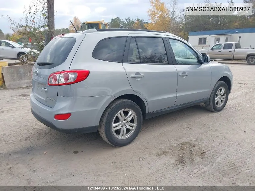 5NMSG3ABXAH388927 2010 Hyundai Santa Fe