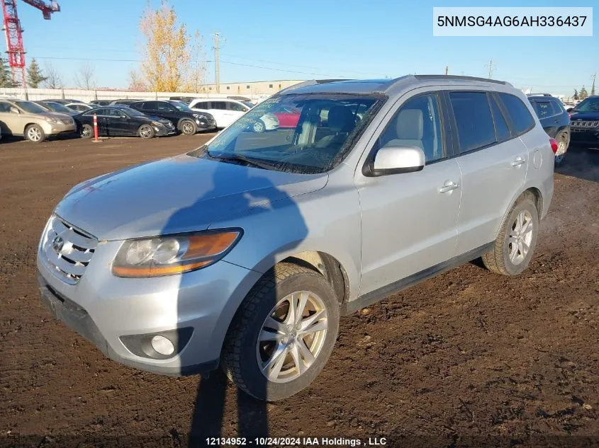 2010 Hyundai Santa Fe Gls VIN: 5NMSG4AG6AH336437 Lot: 12134952