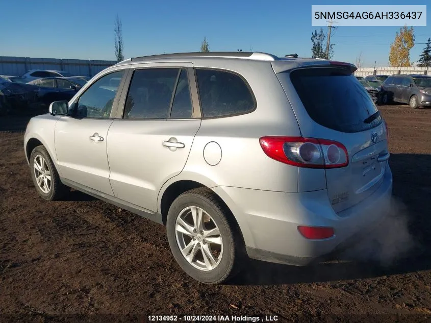 2010 Hyundai Santa Fe Gls VIN: 5NMSG4AG6AH336437 Lot: 12134952