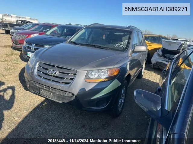 2010 Hyundai Santa Fe Gl VIN: 5NMSG3AB1AH389271 Lot: 20183445