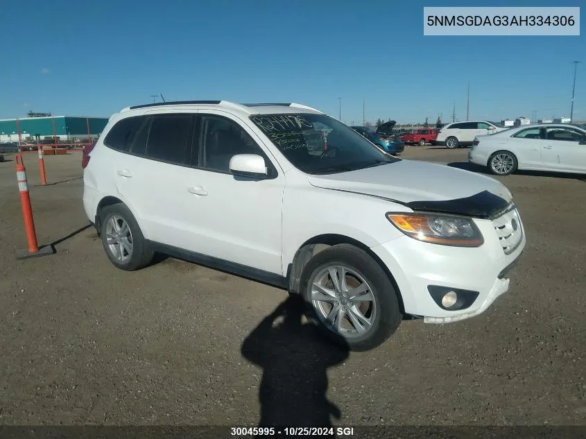 2010 Hyundai Santa Fe Gls VIN: 5NMSGDAG3AH334306 Lot: 30045995