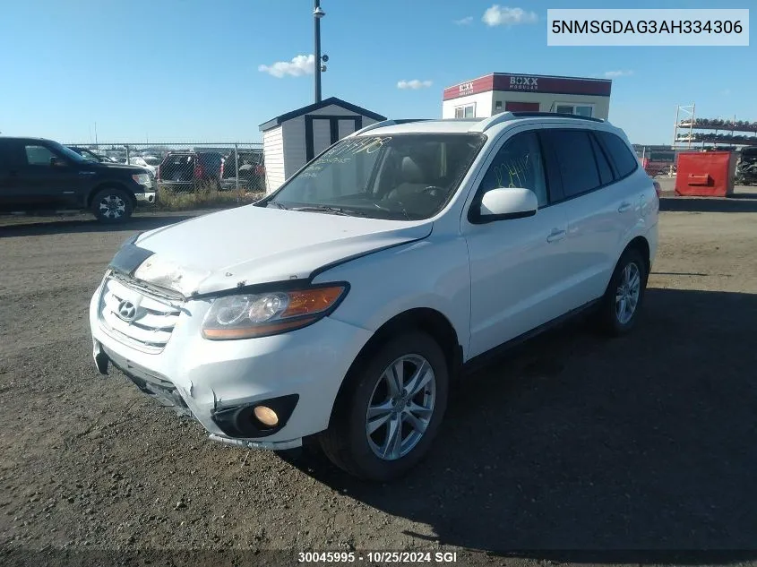 2010 Hyundai Santa Fe Gls VIN: 5NMSGDAG3AH334306 Lot: 30045995