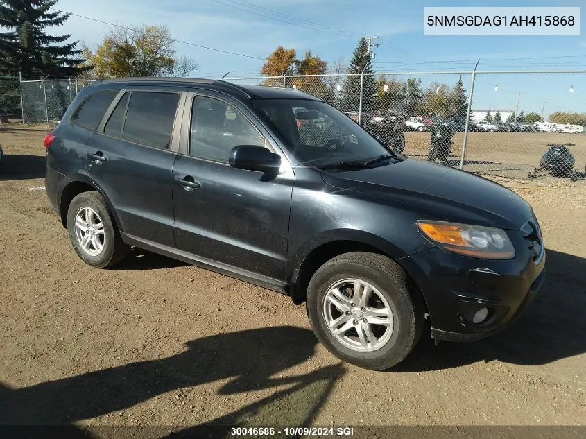 2010 Hyundai Santa Fe Gls VIN: 5NMSGDAG1AH415868 Lot: 30046686