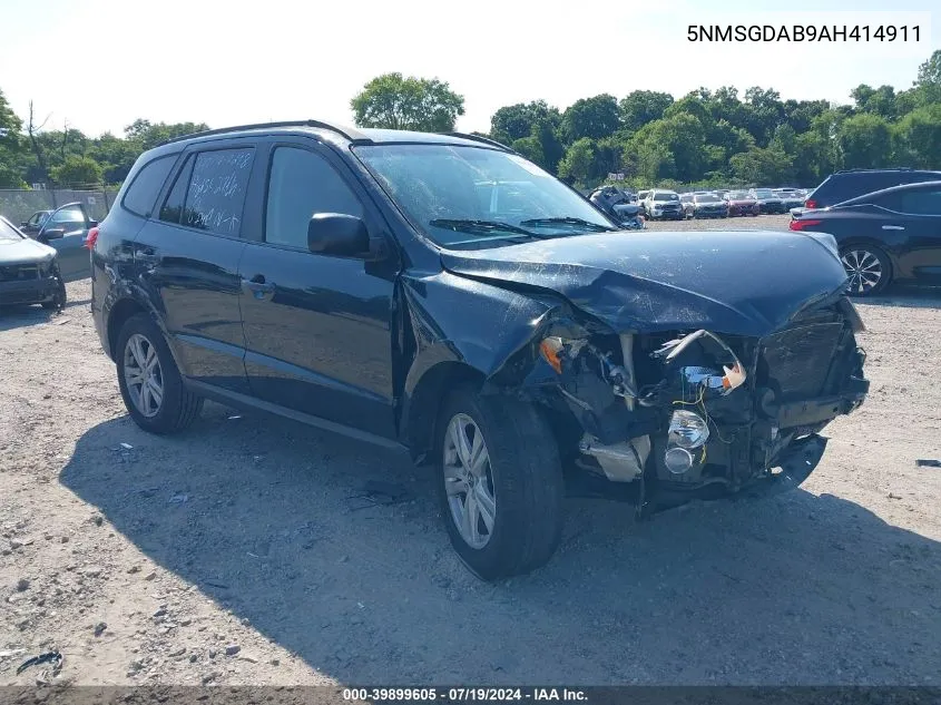 2010 Hyundai Santa Fe Gls VIN: 5NMSGDAB9AH414911 Lot: 39899605