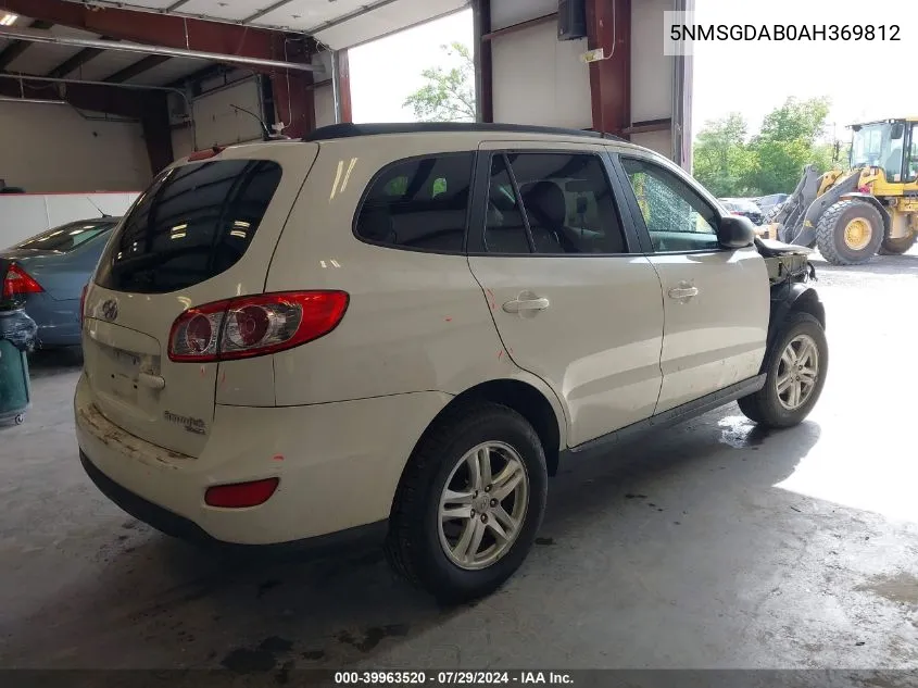 5NMSGDAB0AH369812 2010 Hyundai Santa Fe Gls