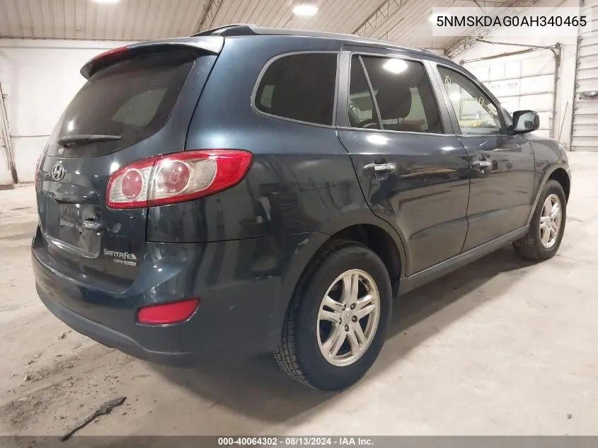 5NMSKDAG0AH340465 2010 Hyundai Santa Fe Limited V6