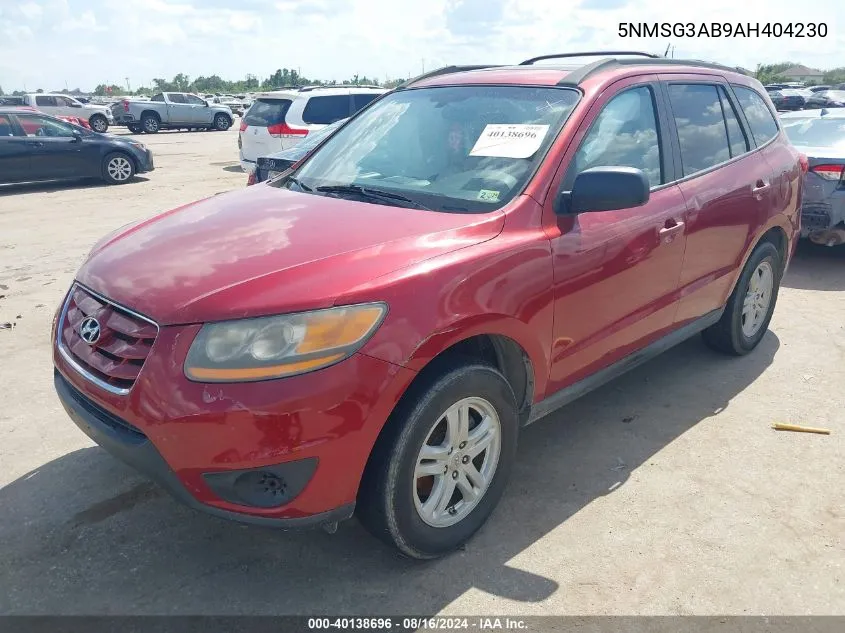 2010 Hyundai Santa Fe Gls VIN: 5NMSG3AB9AH404230 Lot: 40138696