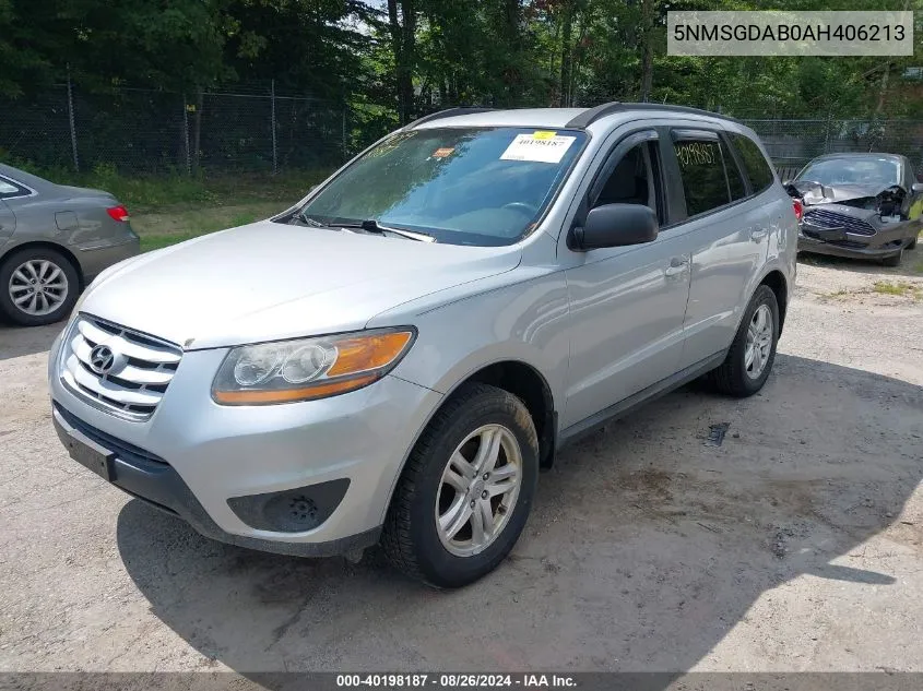 2010 Hyundai Santa Fe Gls VIN: 5NMSGDAB0AH406213 Lot: 40198187