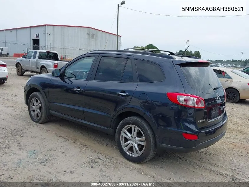 2010 Hyundai Santa Fe Limited V6 VIN: 5NMSK4AG8AH380521 Lot: 40327653