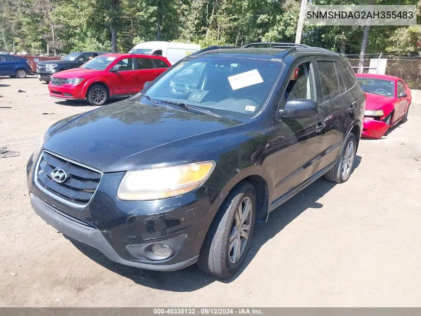 2010 Hyundai Santa Fe Se VIN: 5NMSHDAG2AH355483 Lot: 40335132