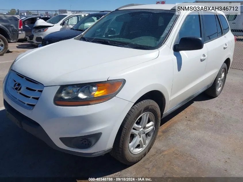 5NMSG3ABXAH346712 2010 Hyundai Santa Fe Gls