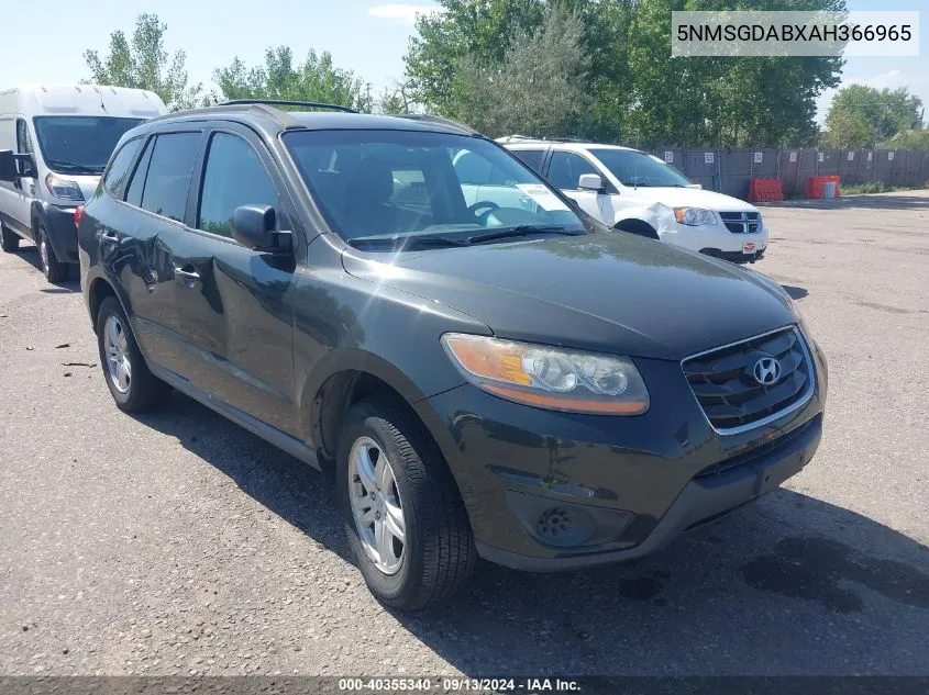 2010 Hyundai Santa Fe Gls VIN: 5NMSGDABXAH366965 Lot: 40355340