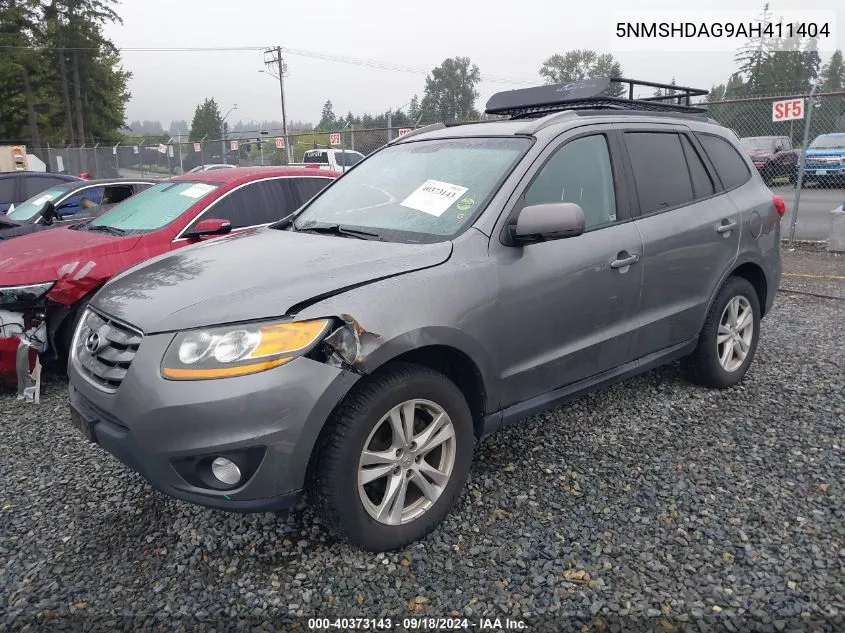 2010 Hyundai Santa Fe Se VIN: 5NMSHDAG9AH411404 Lot: 40373143