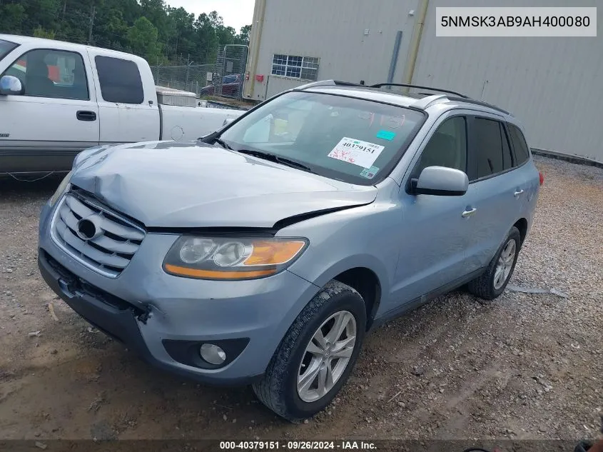 2010 Hyundai Santa Fe Limited VIN: 5NMSK3AB9AH400080 Lot: 40379151