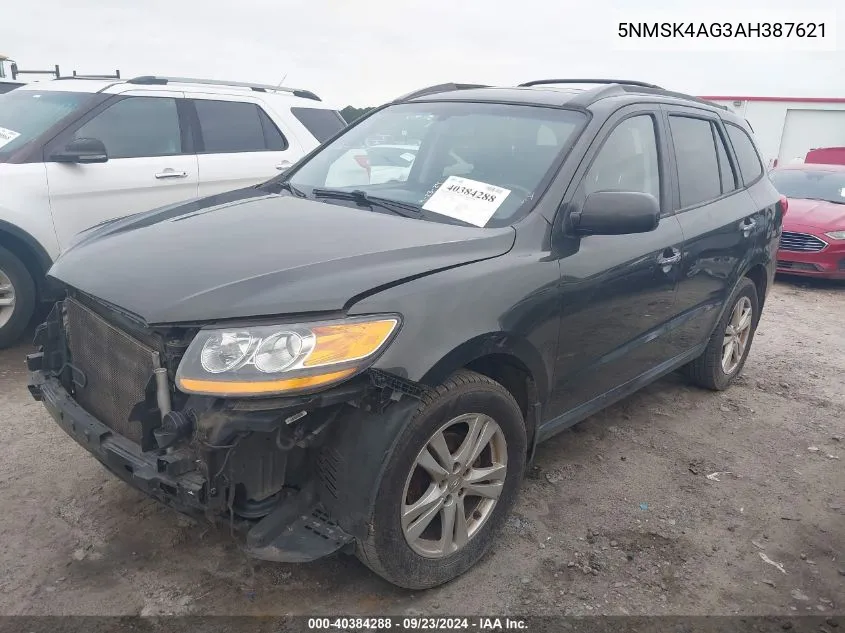 2010 Hyundai Santa Fe Limited VIN: 5NMSK4AG3AH387621 Lot: 40384288