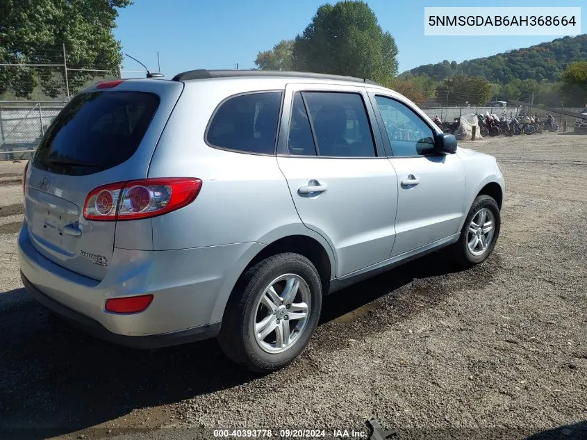 5NMSGDAB6AH368664 2010 Hyundai Santa Fe Gls