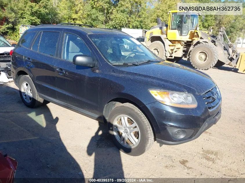 2010 Hyundai Santa Fe Gls VIN: 5NMSGDAB8AH362736 Lot: 40395375