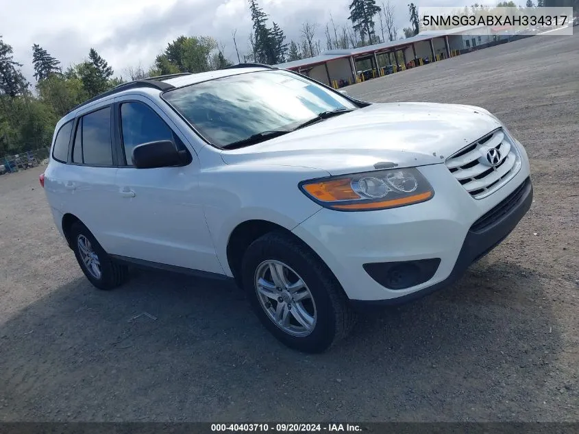 5NMSG3ABXAH334317 2010 Hyundai Santa Fe Gls