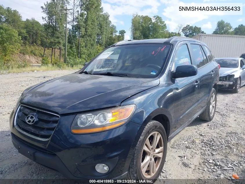 2010 Hyundai Santa Fe Se VIN: 5NMSH4AG3AH356433 Lot: 40415983