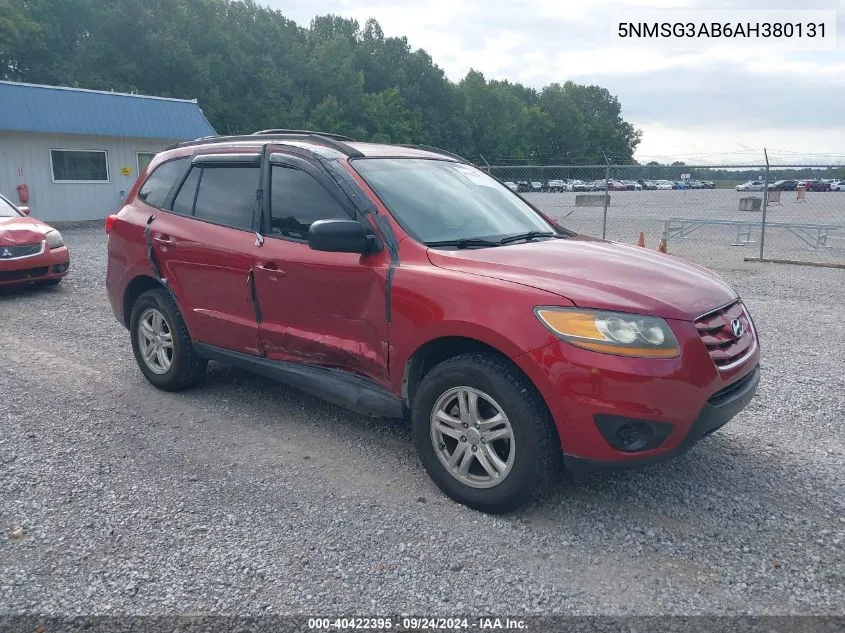 2010 Hyundai Santa Fe Gls VIN: 5NMSG3AB6AH380131 Lot: 40422395