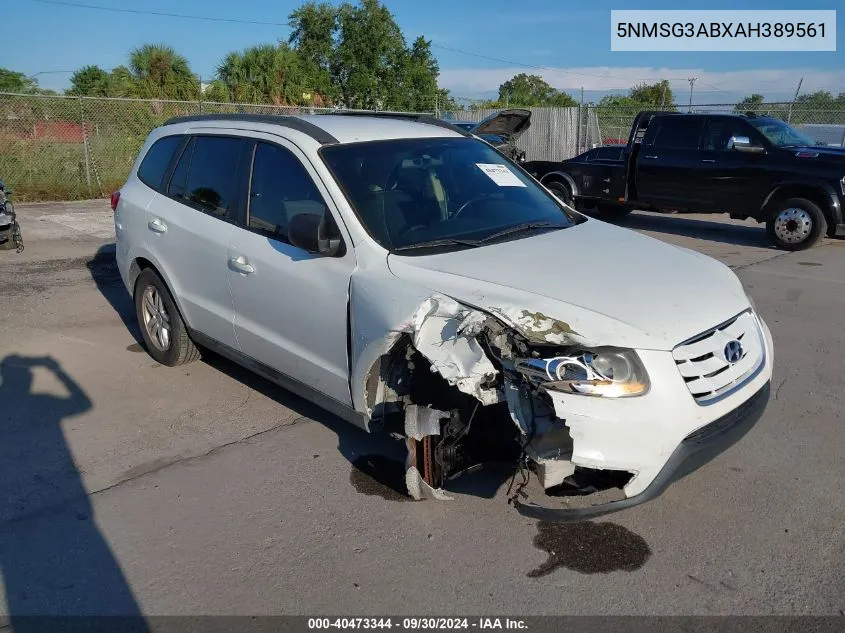 2010 Hyundai Santa Fe Gls VIN: 5NMSG3ABXAH389561 Lot: 40473344