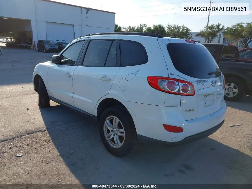 2010 Hyundai Santa Fe Gls VIN: 5NMSG3ABXAH389561 Lot: 40473344