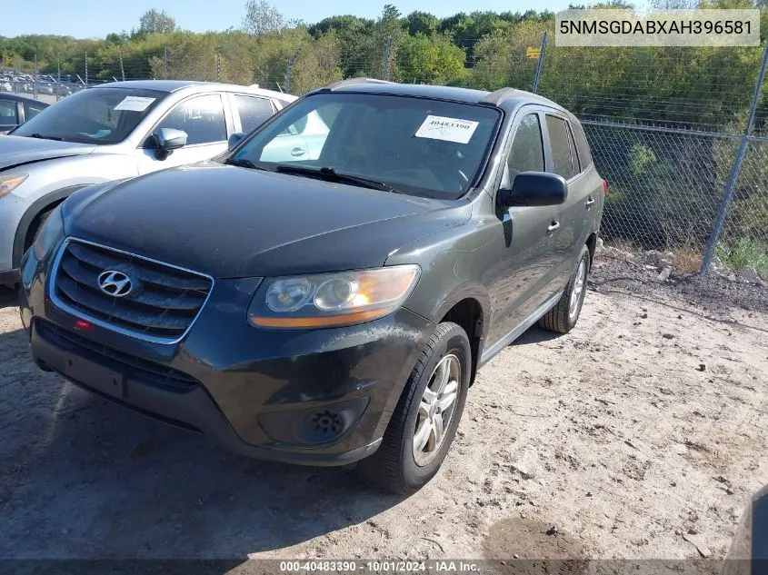 5NMSGDABXAH396581 2010 Hyundai Santa Fe Gls