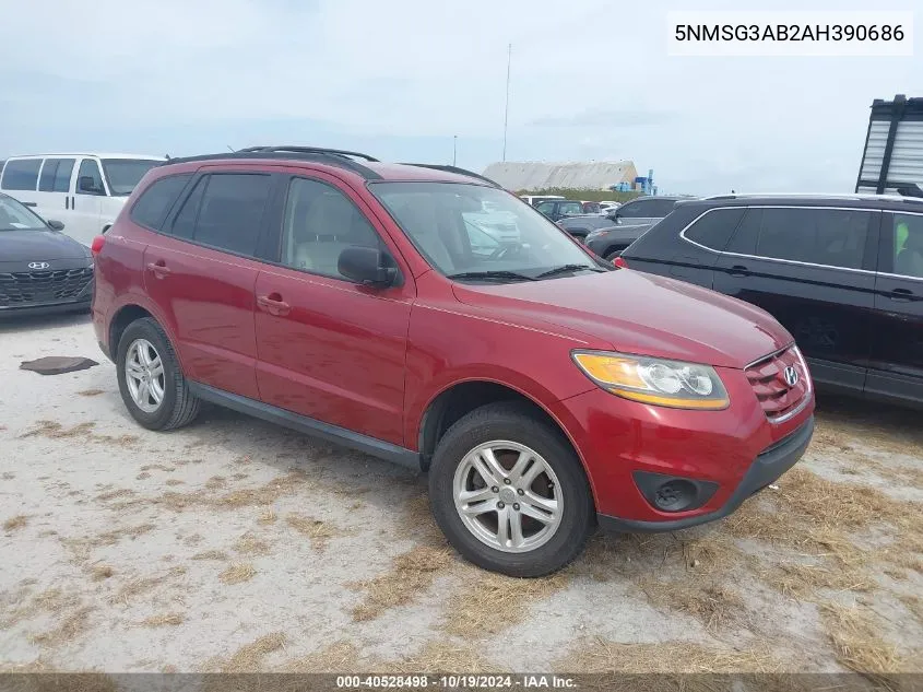 2010 Hyundai Santa Fe Gls VIN: 5NMSG3AB2AH390686 Lot: 40528498