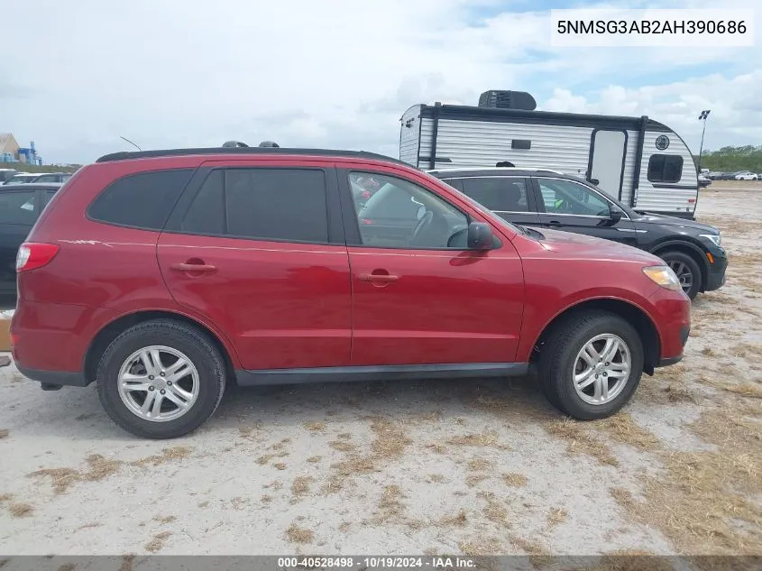 2010 Hyundai Santa Fe Gls VIN: 5NMSG3AB2AH390686 Lot: 40528498