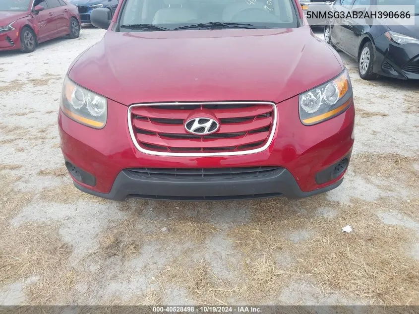 2010 Hyundai Santa Fe Gls VIN: 5NMSG3AB2AH390686 Lot: 40528498