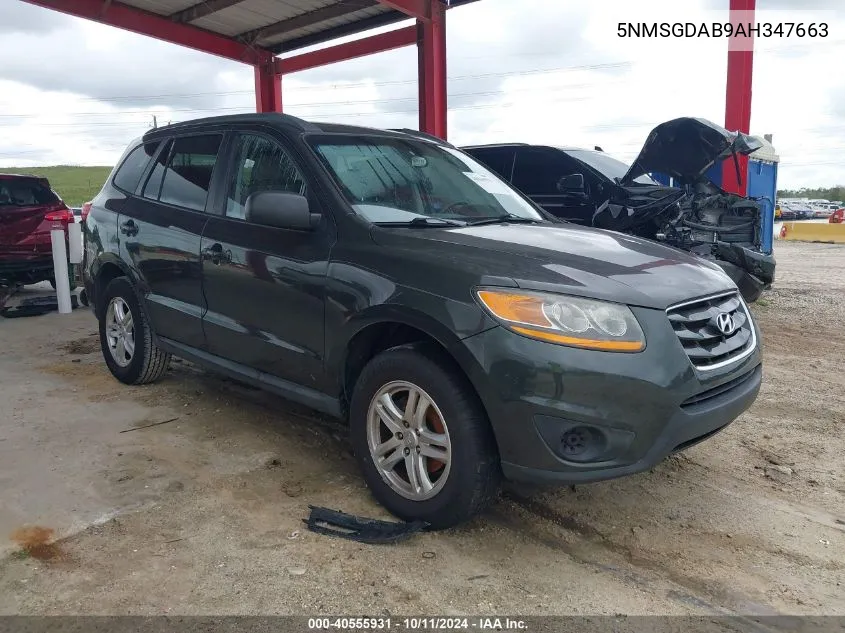 2010 Hyundai Santa Fe Gls VIN: 5NMSGDAB9AH347663 Lot: 40555931