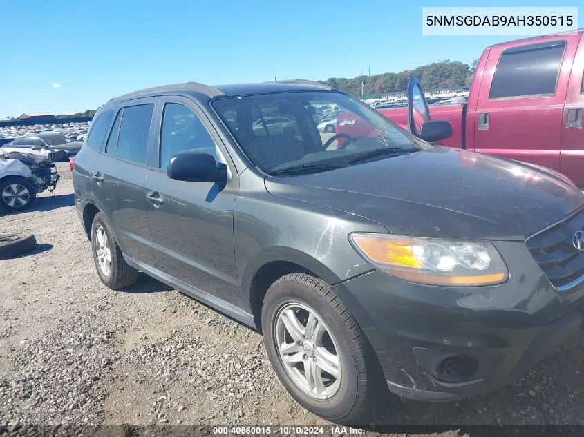 2010 Hyundai Santa Fe Gls VIN: 5NMSGDAB9AH350515 Lot: 40560015