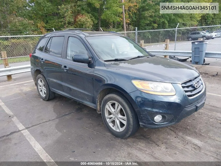 2010 Hyundai Santa Fe Se VIN: 5NMSH4AG0AH345101 Lot: 40604466