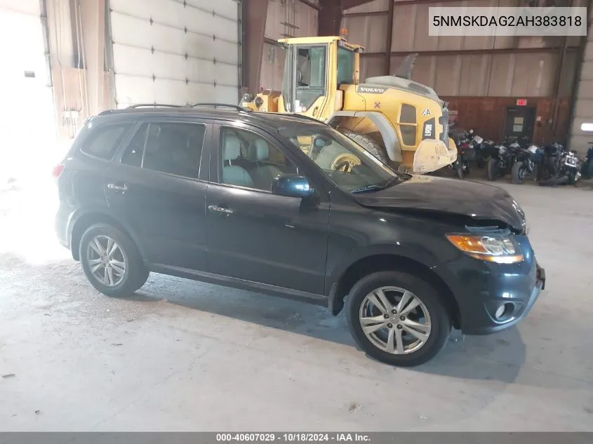 2010 Hyundai Santa Fe Limited VIN: 5NMSKDAG2AH383818 Lot: 40607029