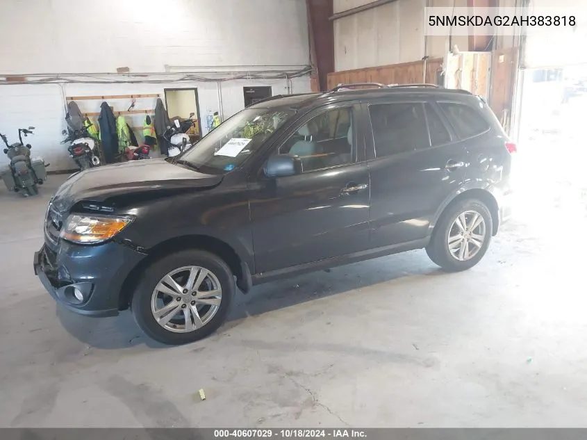 2010 Hyundai Santa Fe Limited VIN: 5NMSKDAG2AH383818 Lot: 40607029