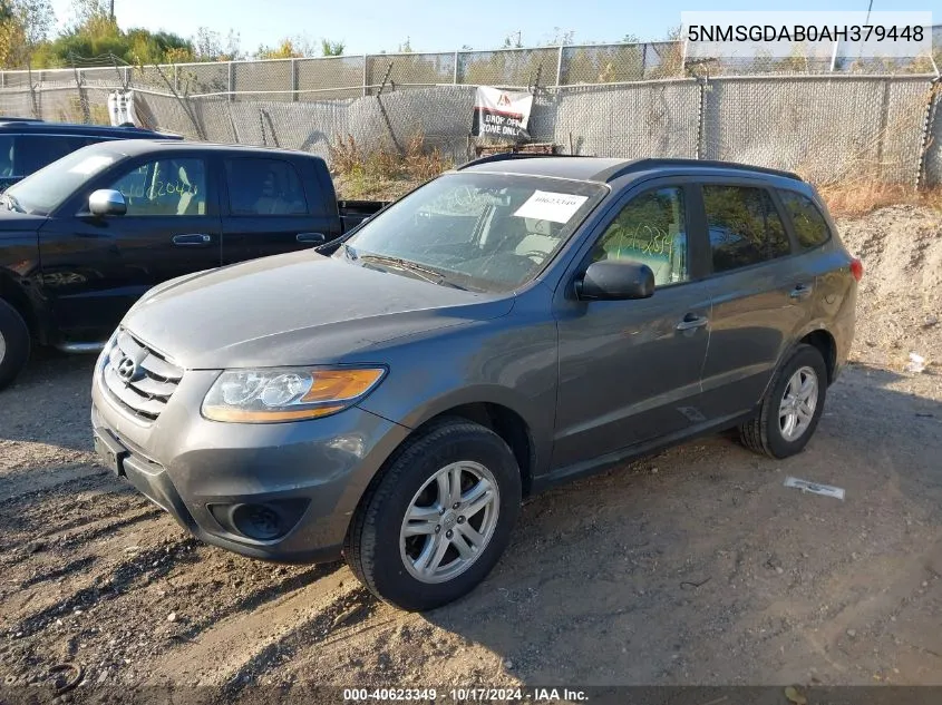 2010 Hyundai Santa Fe Gls VIN: 5NMSGDAB0AH379448 Lot: 40623349