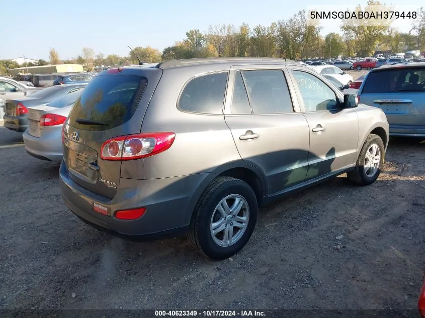 2010 Hyundai Santa Fe Gls VIN: 5NMSGDAB0AH379448 Lot: 40623349