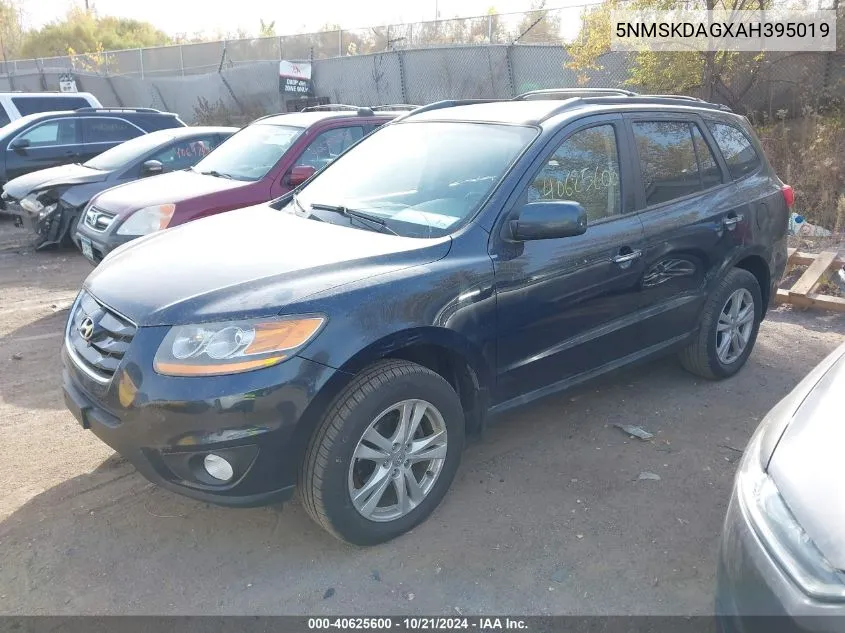 2010 Hyundai Santa Fe Limited V6 VIN: 5NMSKDAGXAH395019 Lot: 40625600