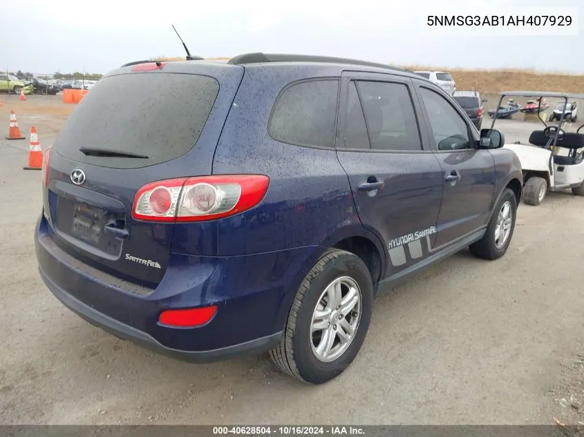 2010 Hyundai Santa Fe Gls VIN: 5NMSG3AB1AH407929 Lot: 40628504