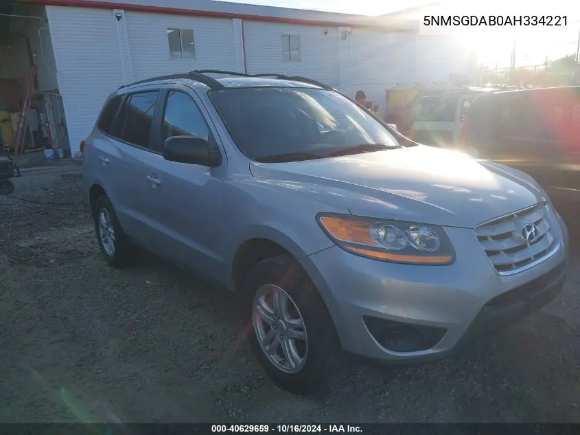 5NMSGDAB0AH334221 2010 Hyundai Santa Fe Gls